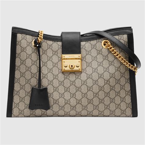 gucci padlock small leather shoulder bag|Gucci padlock medium shoulder bag.